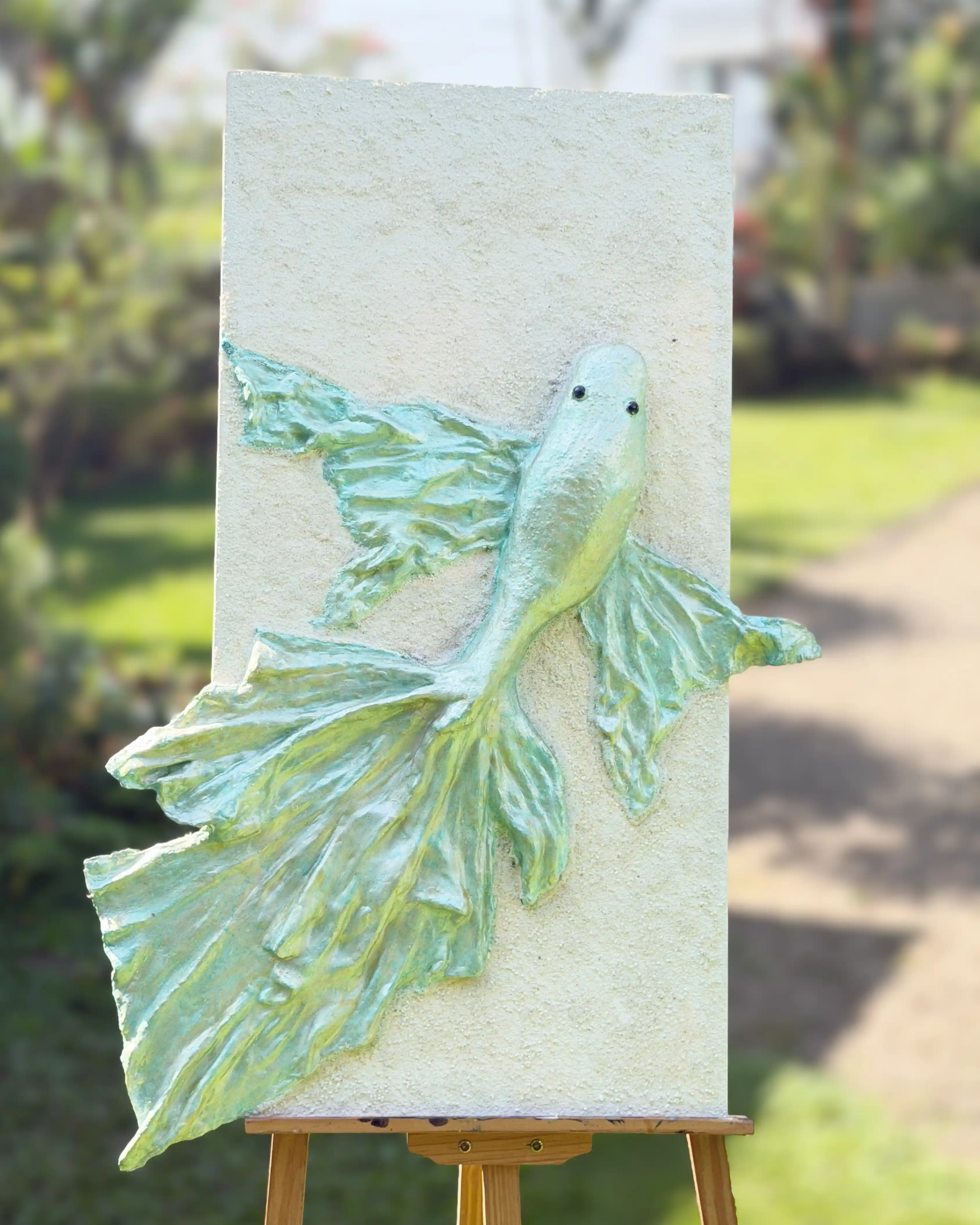 Relief Art Classes @ C2D*   -3D Textured Fish Miniature Art on Canvas