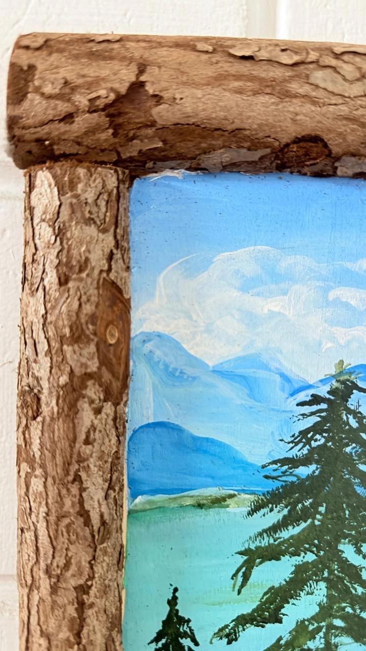 Acrylic Scenery Painting on Real Wood Frame