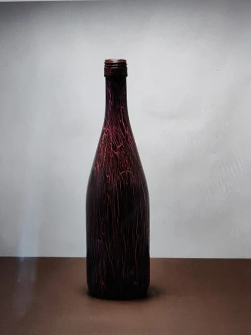 Decorative Bottle with Crackle Effect
